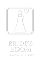 Brides Room Symbol ADA TactileTouch™ Sign with Braille