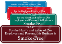 For Safety Of Employees Smoke Free Building Sign