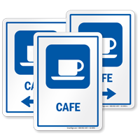 Café Sign With Cup and Saucer Symbol
