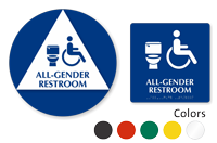 California All Gender Restroom ISA Symbol, 2 Signs/Kit