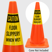 Caution Floor Slippery When Wet Cone Collar