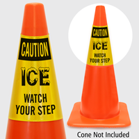 Caution Ice Watch Your Step Cone Collar