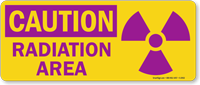 Caution Radiation Area Sign