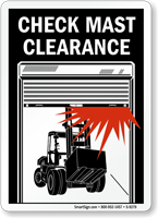Check Mast Low Clearance Sign