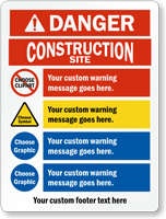 Choose Custom Headers, Cliparts And Add Warning Message Sign