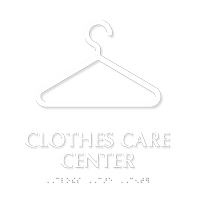 Clothes Care Center TactileTouch™ Sign with Braille
