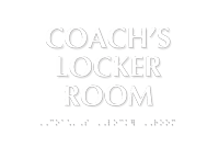 Coache's Locker Room TactileTouch Braille Sign