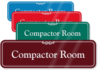 Compactor Room Showcase Wall Sign