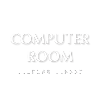Computer Room TactileTouch Braille Door Sign