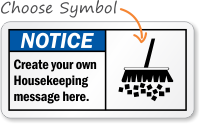 Create Own Housekeeping OSHA Notice Sign