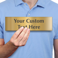 Custom Text Your Message Goes Here, Brass Sign