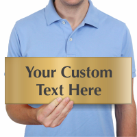 Custom Engraved Brass Sign, Text Upto 6 Lines