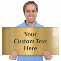 Custom Engraved Brass Sign, Text Upto 12 Lines