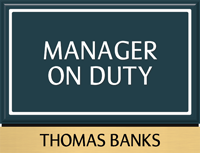 Custom Manager On Duty Sign
