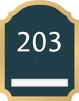Florence Room Number Sign  1 Slot 7.875 in. x 6.25 in.