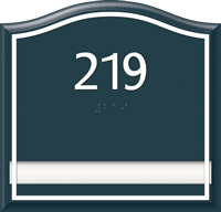 Santera HT Room Number Sign  1 Slot w/Border 5.75 in. x 6 in.