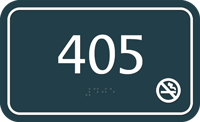 Custom Braille Room Number Sign