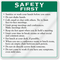 Custom Social Distancing ShowCase Wall Sign