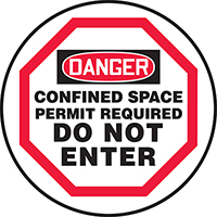 Confined Space Permit Required Do Not Enter Manhole Cover Sign
