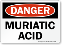 Danger   Muriatic Acid Sign