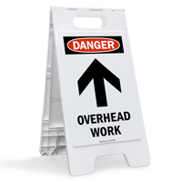 Danger Overhead Work Standing Floor Sign