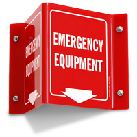 Emergency Equipment Projecting Sign