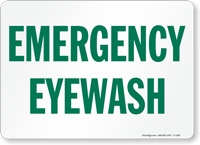 Emergency Eye Wash Sign