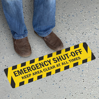 Emergency Shut Off Floor Sign