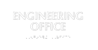 Engineering Office Tactile Touch Braille Sign