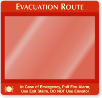 Use Exit Stairs Evacuation Map Holder