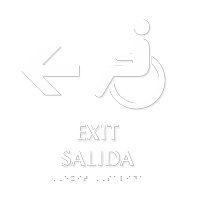 Bilingual Exit Salida Braille Sign