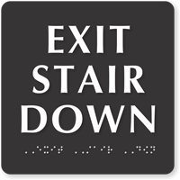 Exit Stair Down Sign