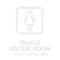 Female Locker Room TactileTouch™ Braille Sign