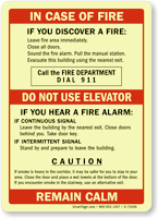 Upon Discovery Of Fire Call Fire Department Sign