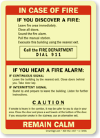 In Case Of Fire, Dial 911 Sign