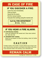 In Case Of Fire Dial 911 Sign