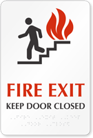 Fire Exit Keep Door Closed Sign