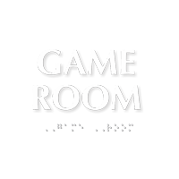 Game Room TactileTouch™ Sign with Braille