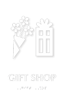 Gift Shop TactileTouch Braille Sign