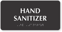 Hand Sanitizer TactileTouch Braille Sign