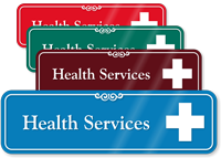 Health Services Showcase Hospital Sign With Symbol