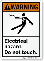 Warning (ANSI) Electrical Hazard Sign