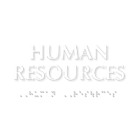 Human Resources ADA TactileTouch™ Sign with Braille