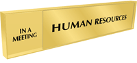 Human Resources   In A Meeting/Welcome Slider Sign