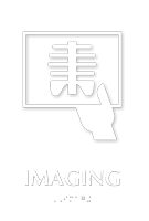 Imaging Braille Hospital Sign with Xray Report Symbol