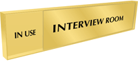 Interview Room   In Use/Vacant Slider Sign