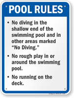 Pool Rules Sign for Iowa