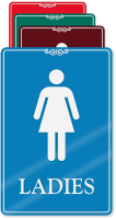 Ladies Restroom ShowCase Wall Sign