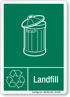Landfill Graphic Recycling Label