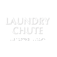 TactileTouch™ Laundry Chute Sign with Braille